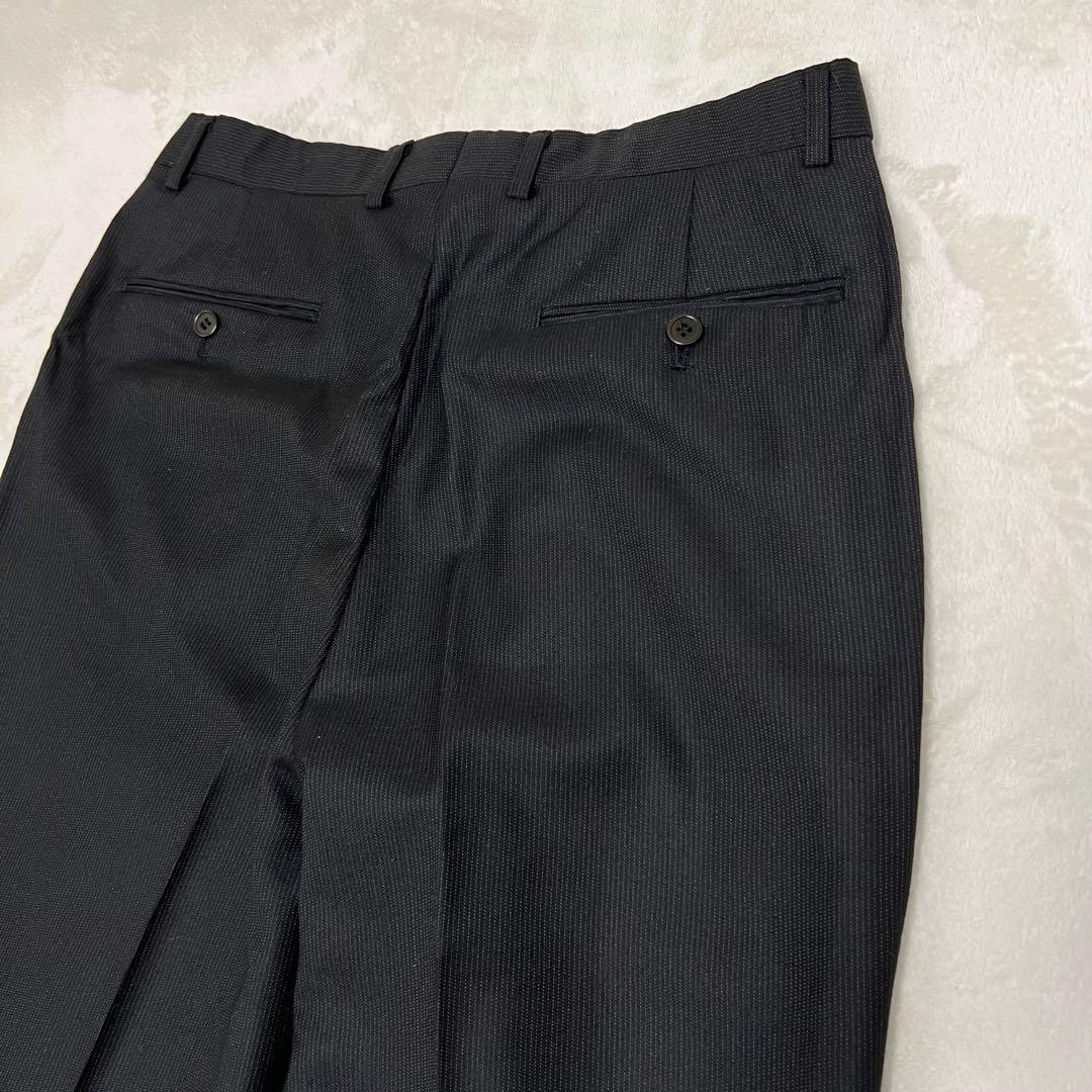 【美品】 ポールスミス　スーツセット　黒ストライプ　XL