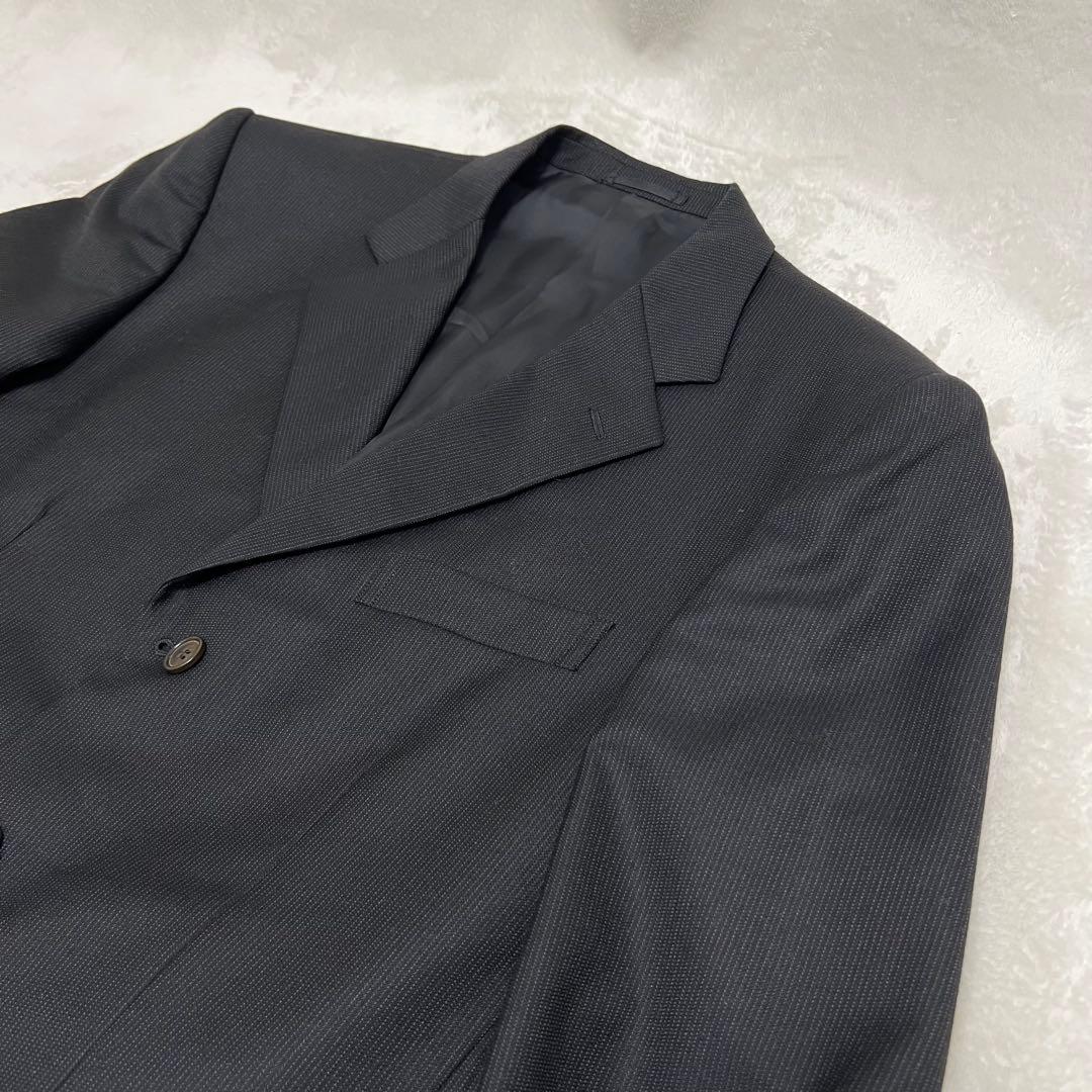 【美品】 ポールスミス　スーツセット　黒ストライプ　XL