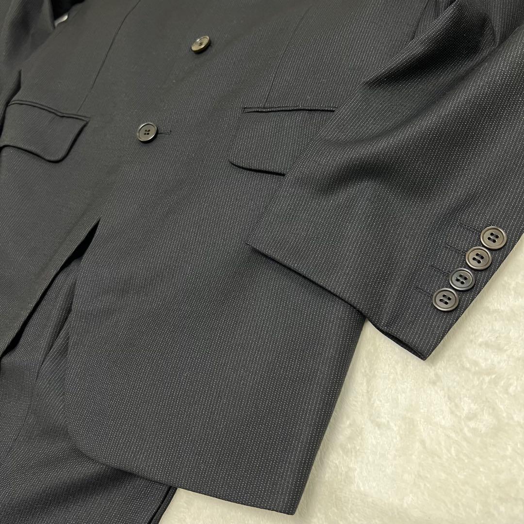 【美品】 ポールスミス　スーツセット　黒ストライプ　XL