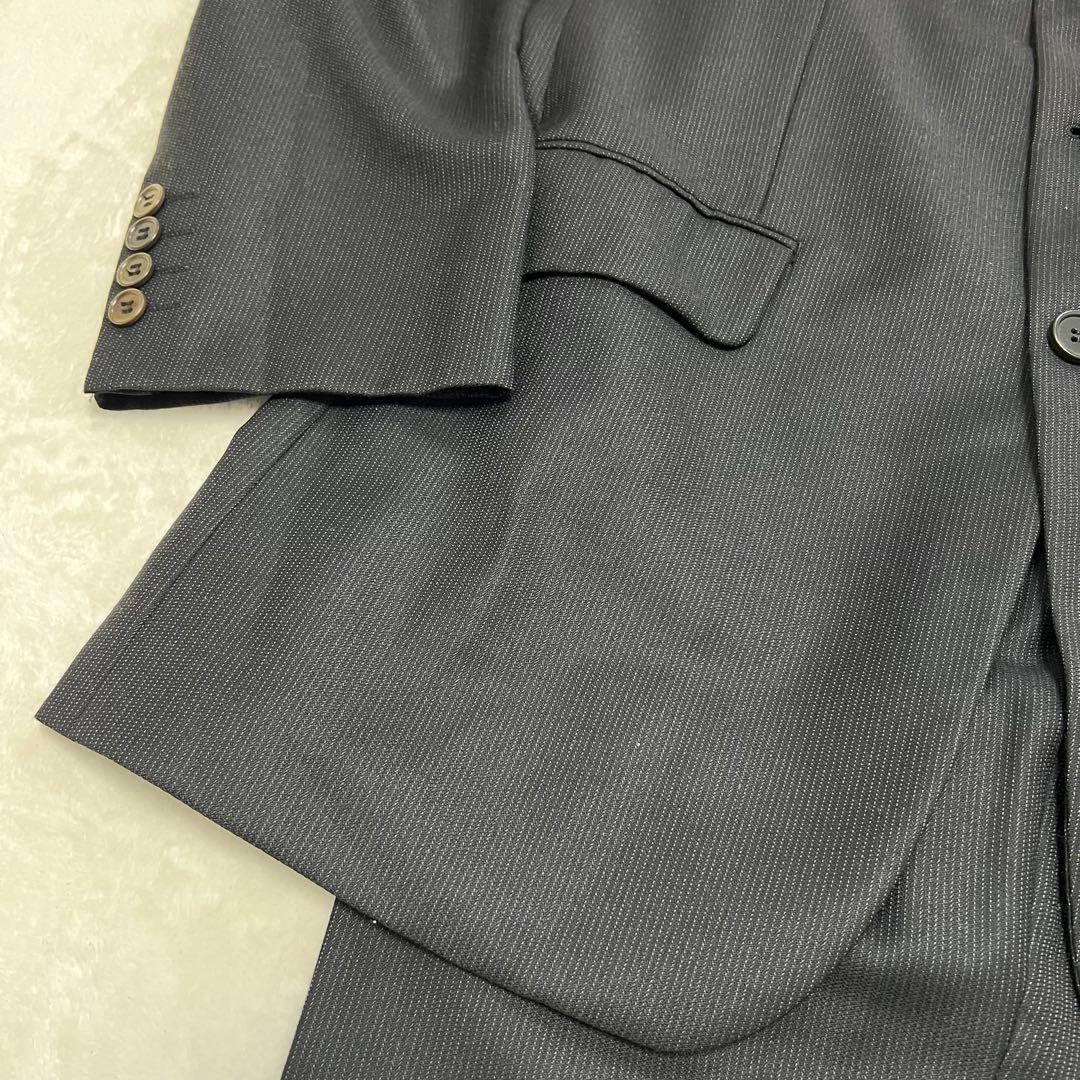 【美品】 ポールスミス　スーツセット　黒ストライプ　XL