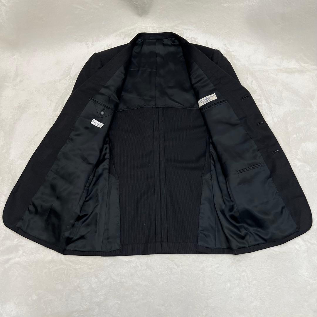 【美品】 ポールスミス　スーツセット　黒ストライプ　XL