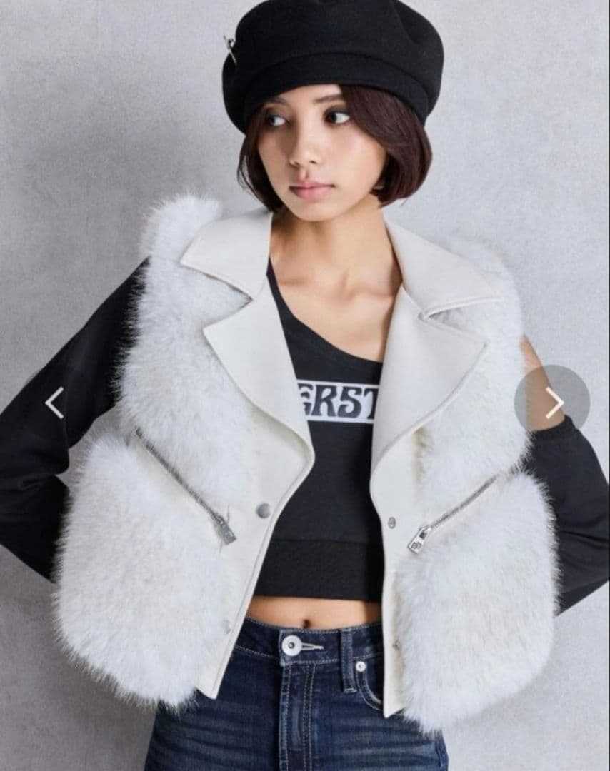 タグ付き　GYDA　ジェイダ　GGスライダーライダースファーベスト