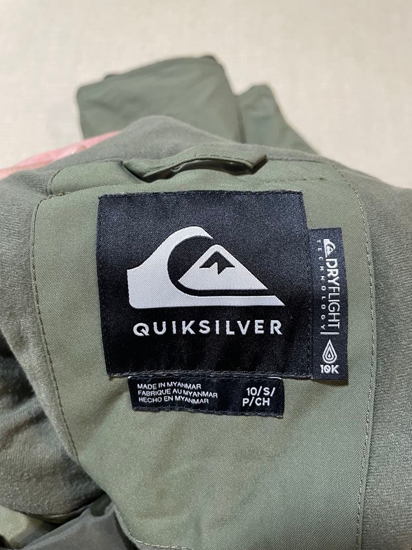 QUICKSILVER スノーパンツ 10/S/P/CH オリーブグリーン