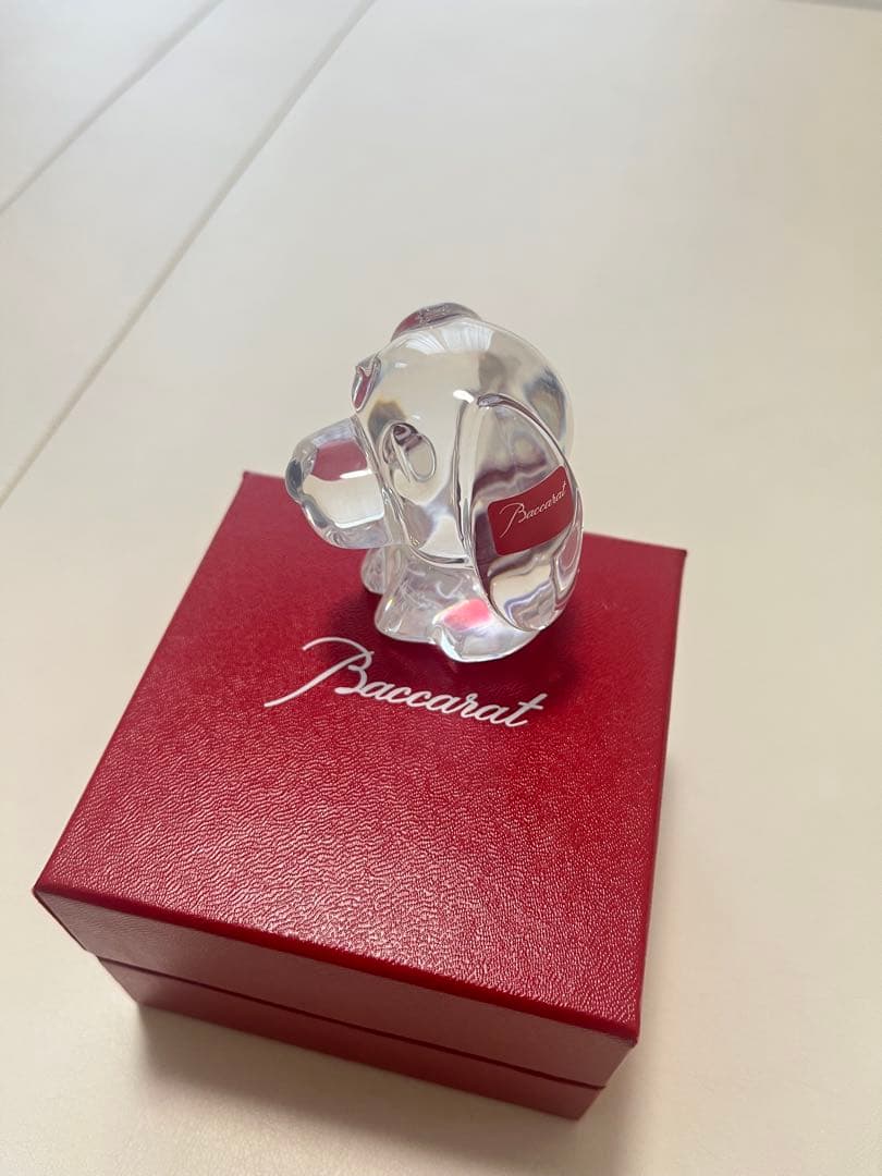 【アキラ様予約】Baccarat クリスタル お茶犬 専用ボックス付き 伊藤園