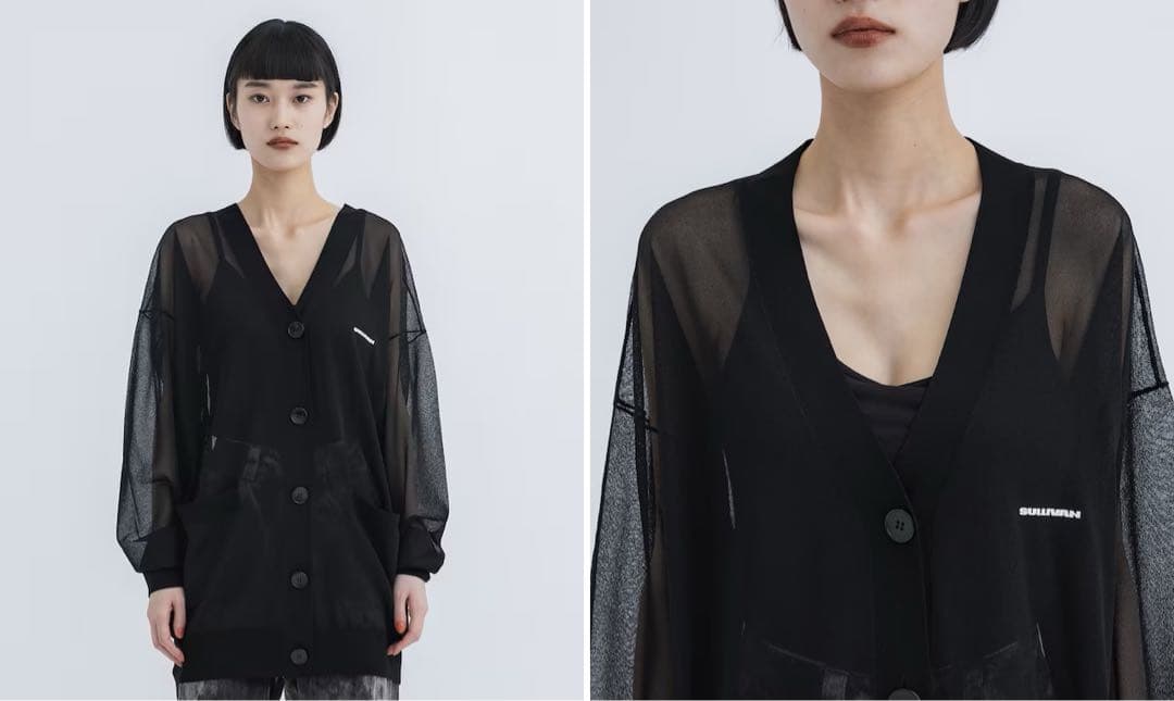 JohnLawrenceSullivan 24ss シースルーニットカーディガン