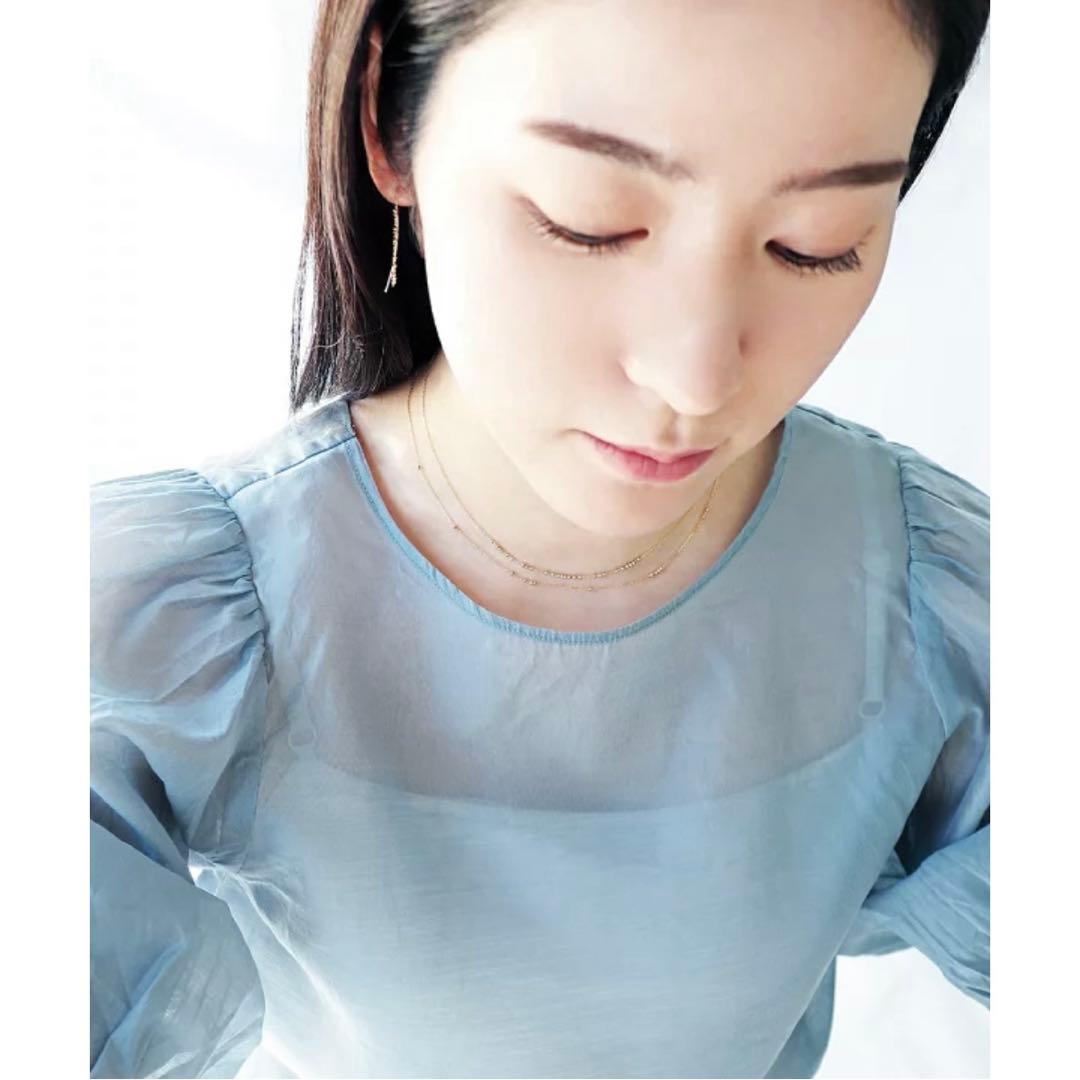 ノワールドプーペ　k10 ミラーボール とばしネックレス