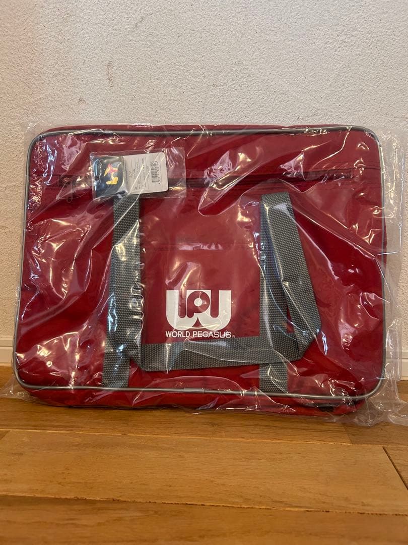 新品 旧ワッペ 赤 レッド ワールドペガサス スクールバッグ スクバ