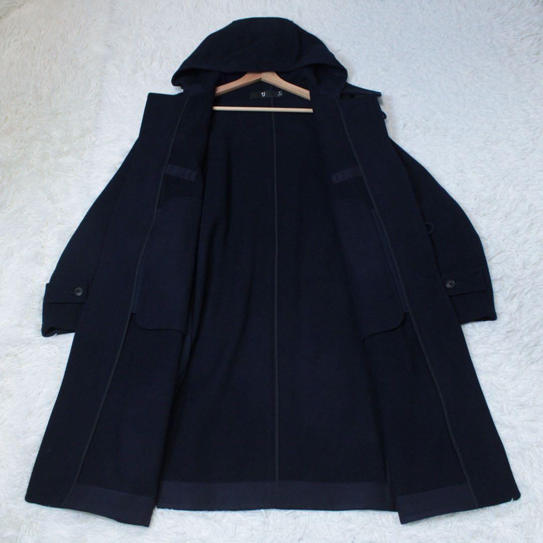 新品 ユニクロ +J ウールオーバーサイズダッフルコート ネイビー ジルサンダー