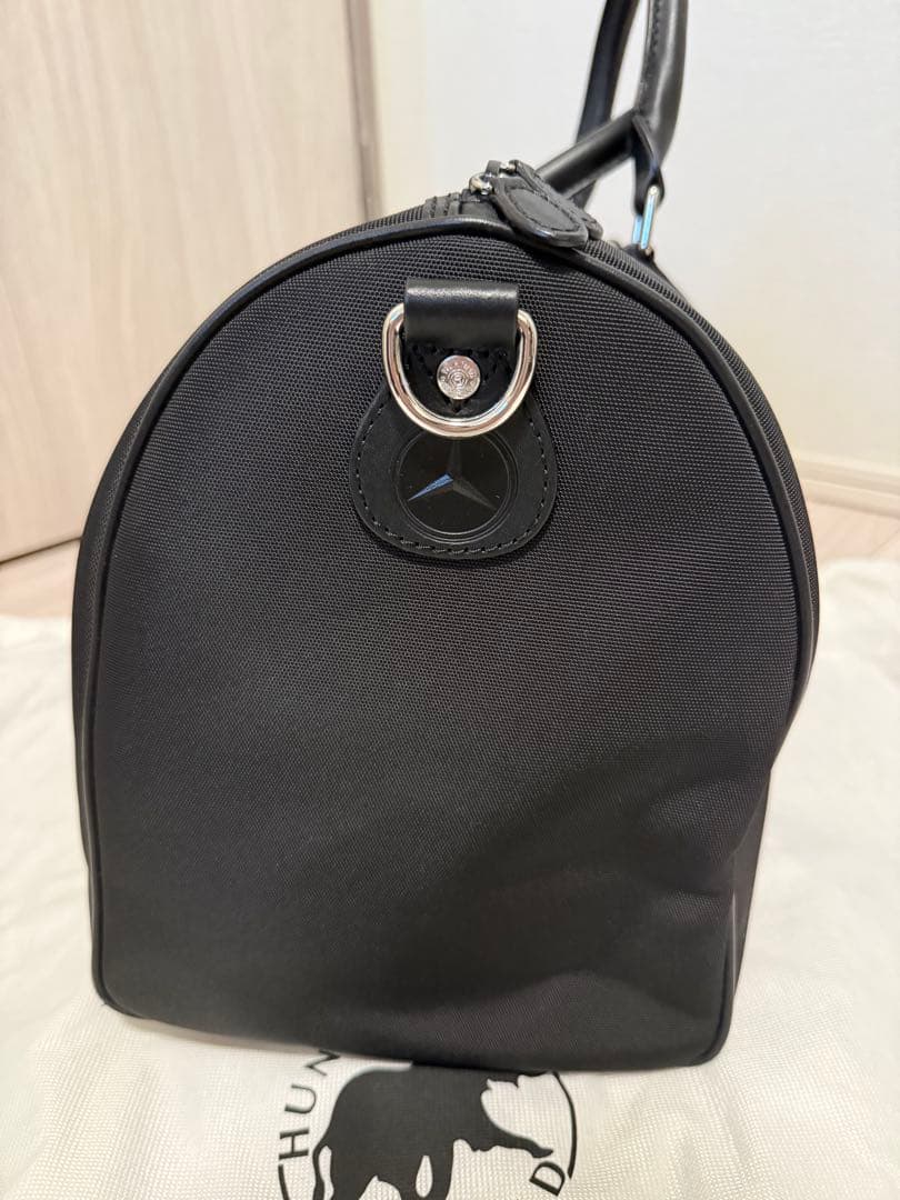 【布袋付き】ハンティングワールド ×ベンツ ボストンバッグ　大容量　黒