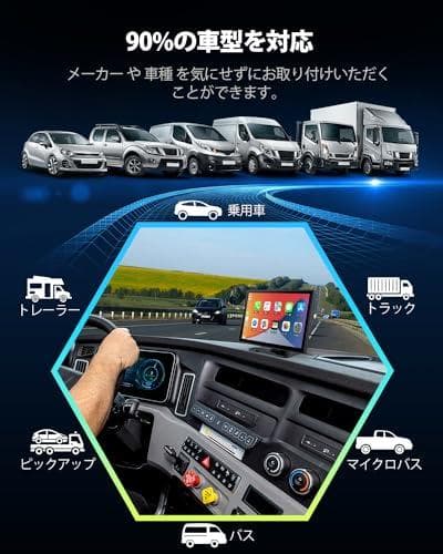 LAMTTOカーナビ オーディオ一体型 ワイヤレスカープレイ 9インチタッチスA