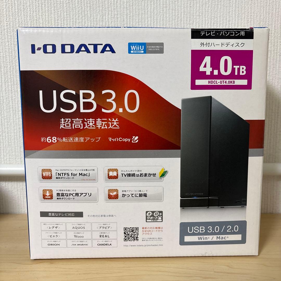 アイオーデータ　4TB 外付けHDD HDCL-UT4.0KB