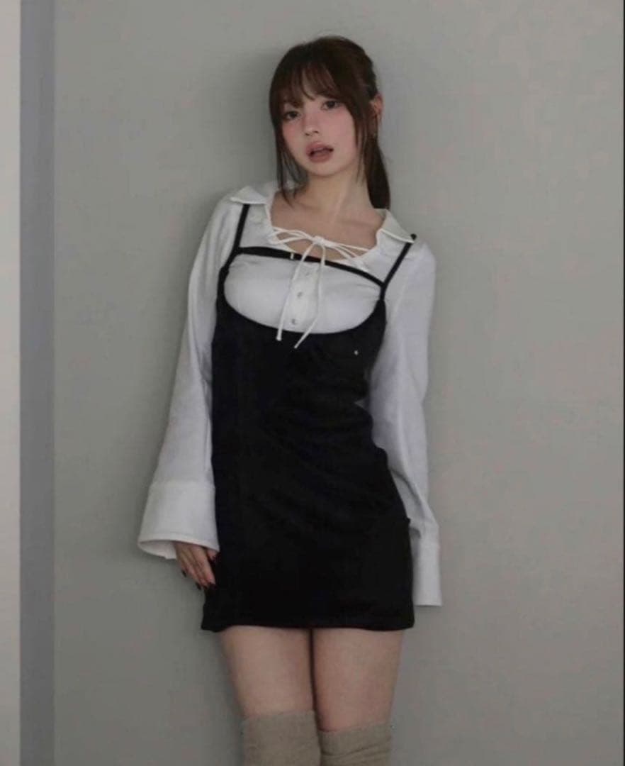 も*す様 andmary Betty velour mini dress bei