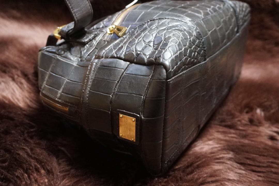 レザージュエルズ JRA認定日本製マットクロコレザー ボストン ジムバック