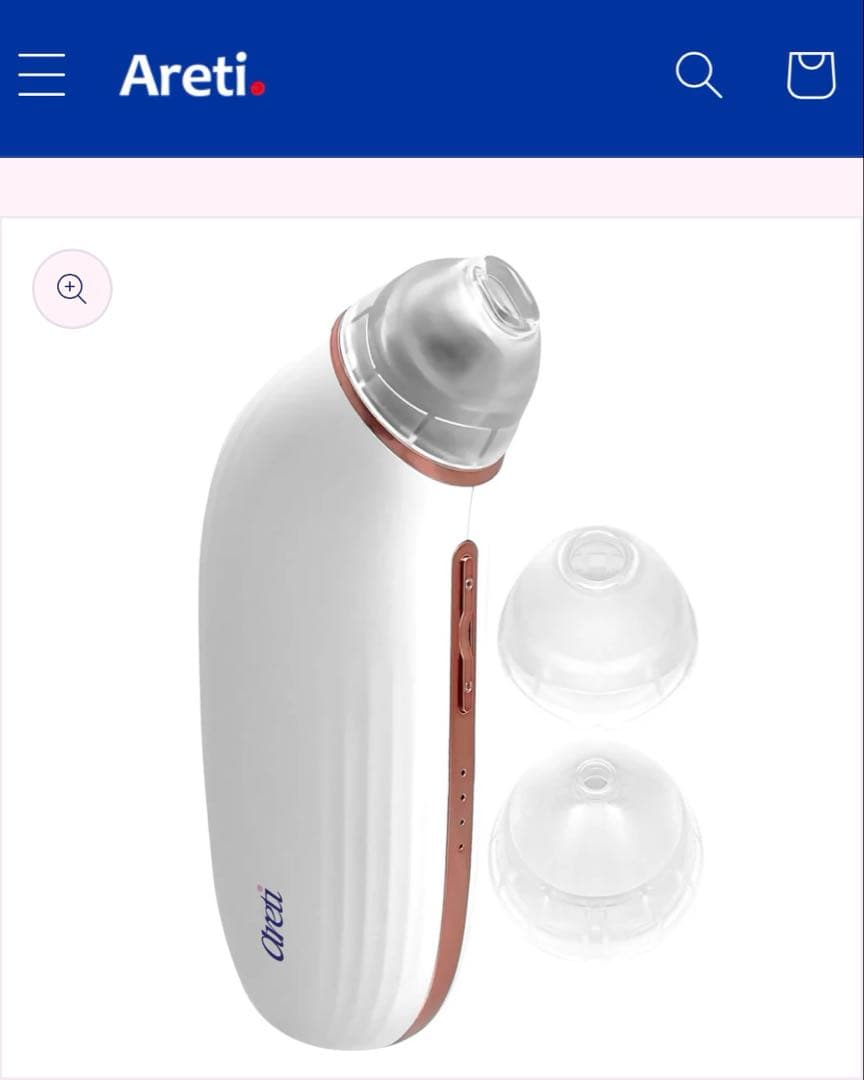 アレティ 毛穴吸引器 ホワイト　毛穴汚れ いちご鼻　黒ずみ　角栓