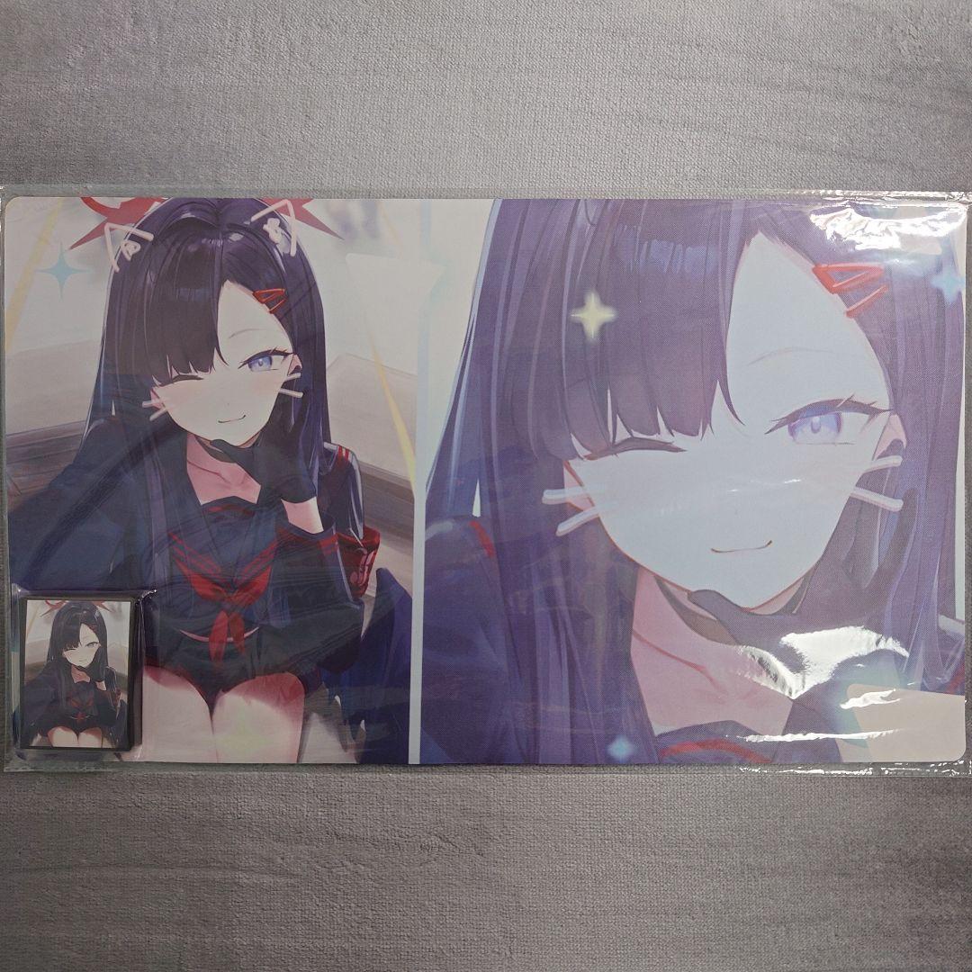 α1 ブルーアーカイブ ペイント&猫&制服 仲正イチカ スリーブ&プレイマット