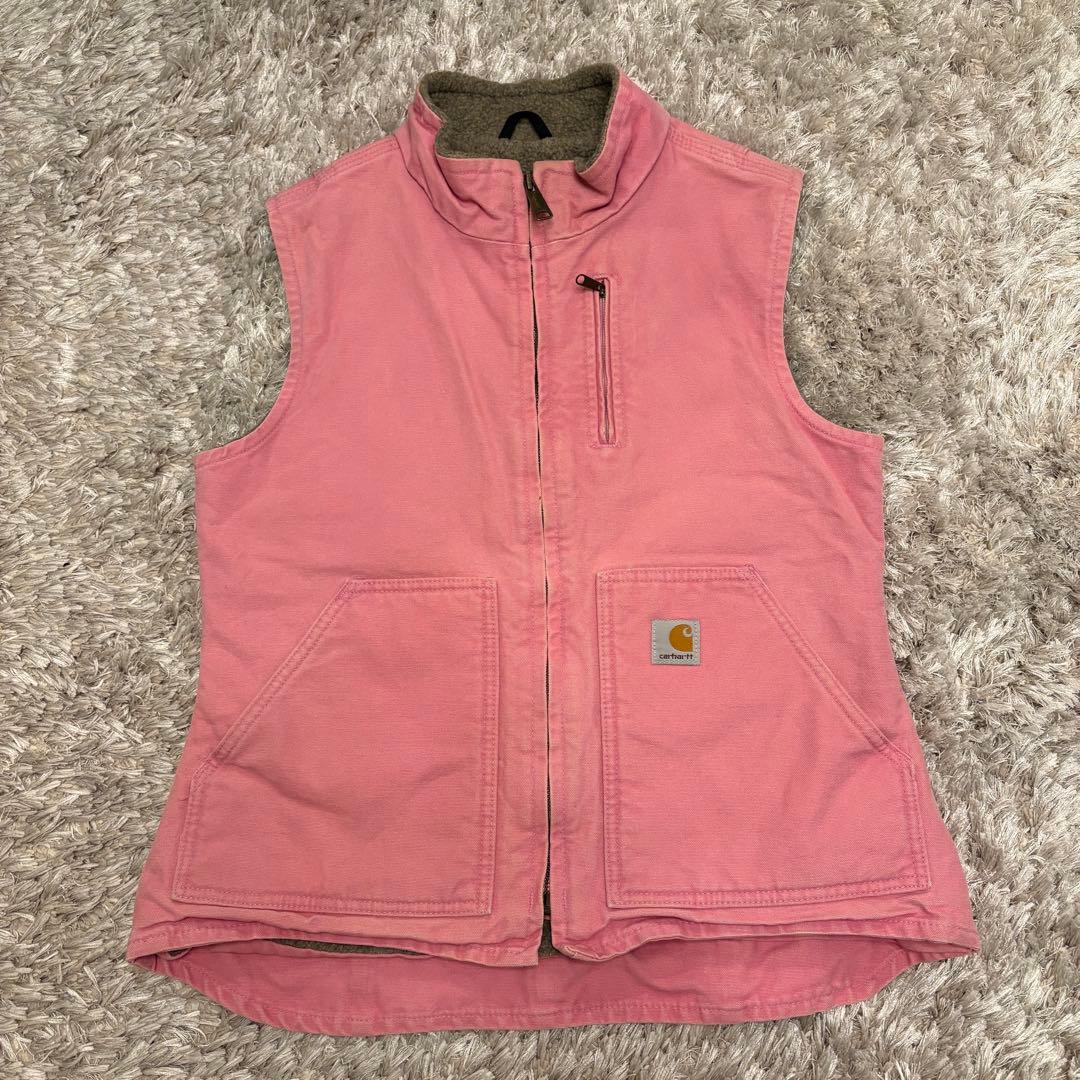 レア◎ carhartt カーハート WV001 VRS ダックベスト ピンク