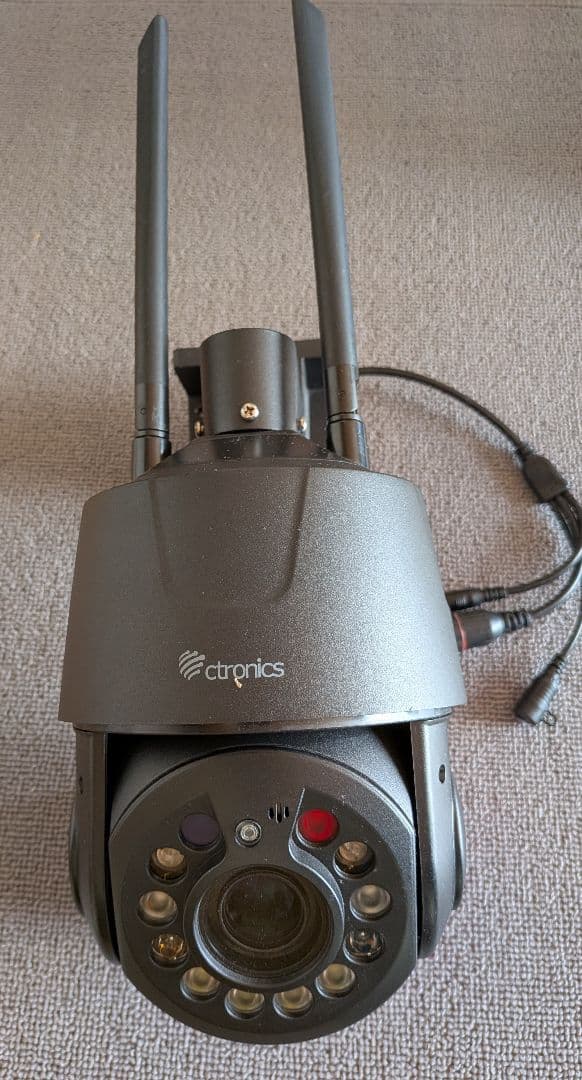 ctronics 防犯カメラ ブラック 30倍 ※訳ありアダプター無し