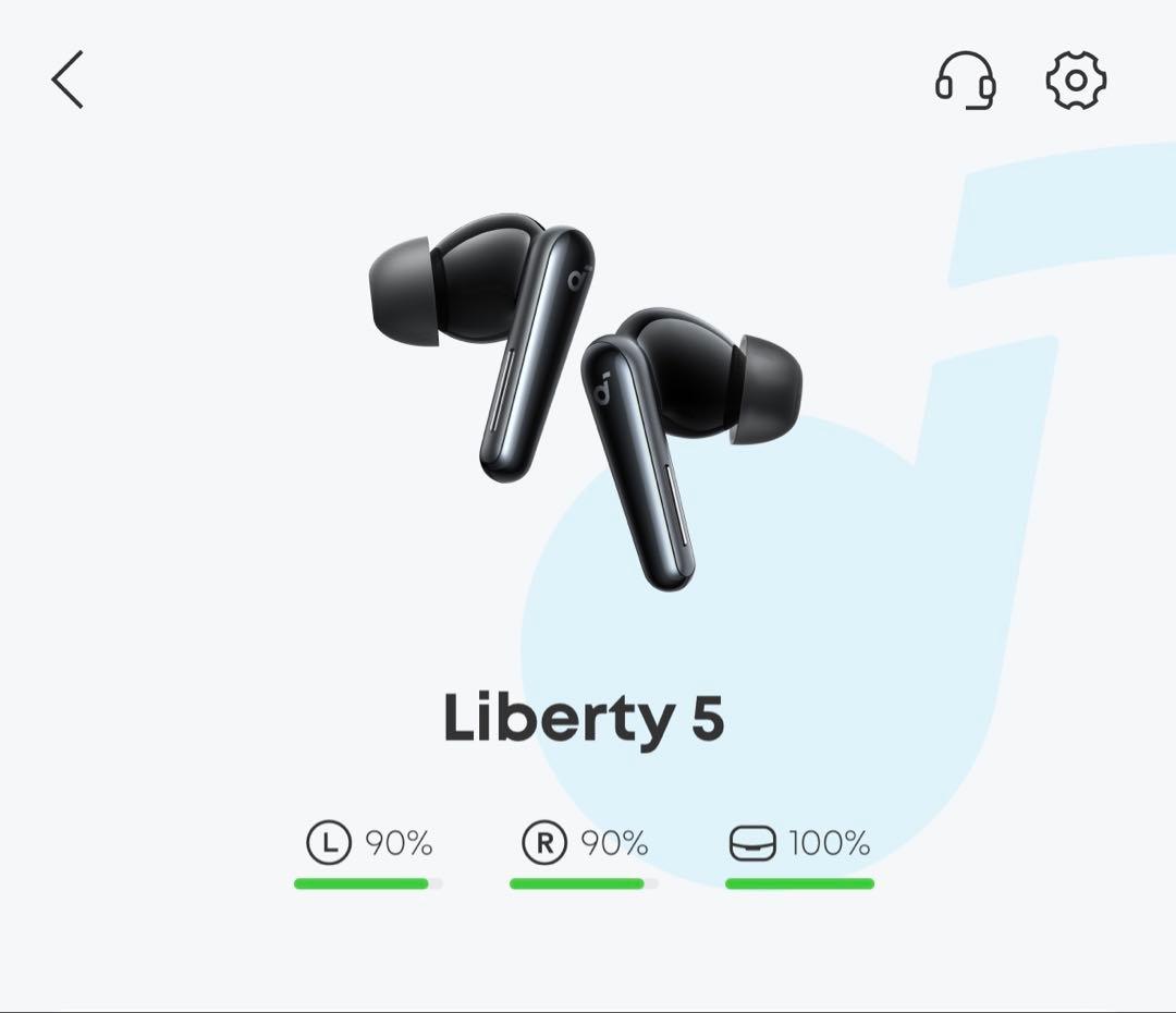 Liberty 5 ワイヤレスイヤフォン ブラック