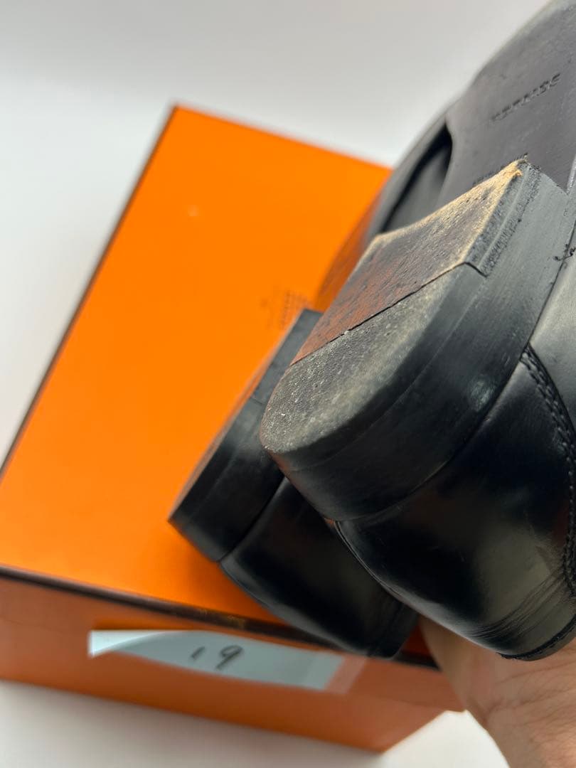 最終値下げ エルメス コンスタンス ローファー 靴 ブラック ゴールド金具