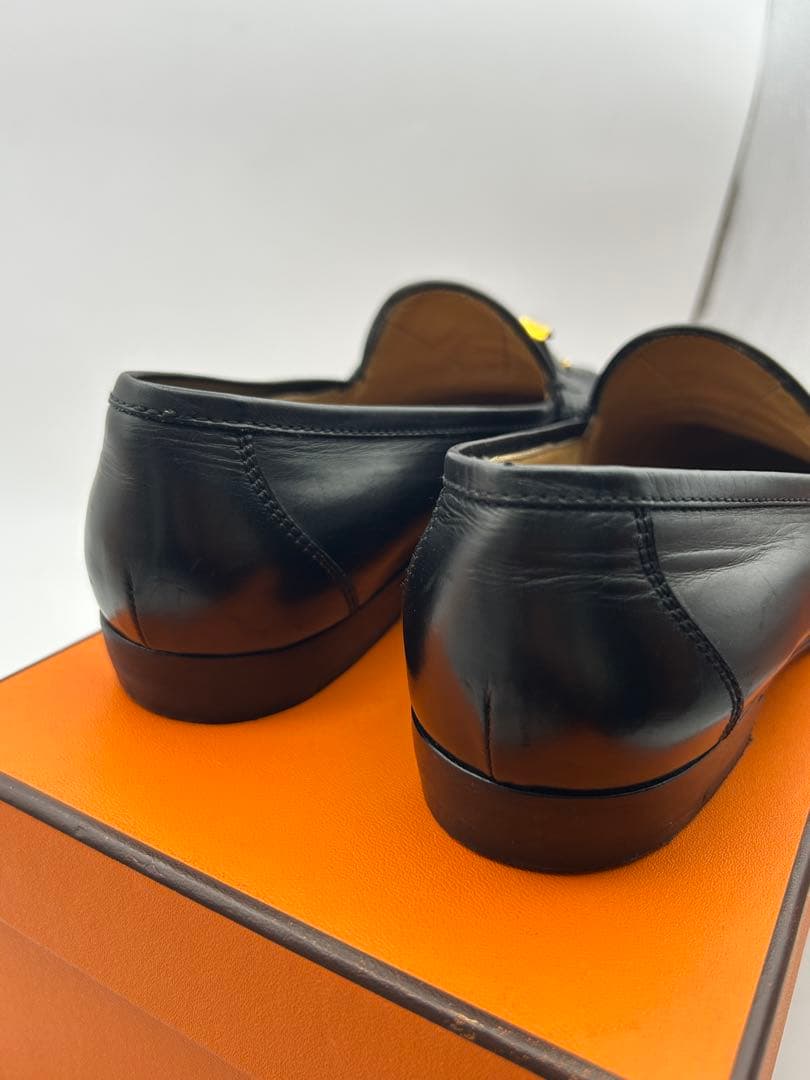 最終値下げ エルメス コンスタンス ローファー 靴 ブラック ゴールド金具