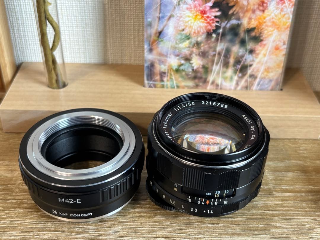 Super Takumar 50mm F1.4とマウントアダプターセット