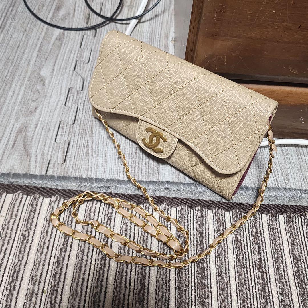 ✴*︎様 CHANEL　ショルダーウォレット　財布　ベージュ　ノベルティ