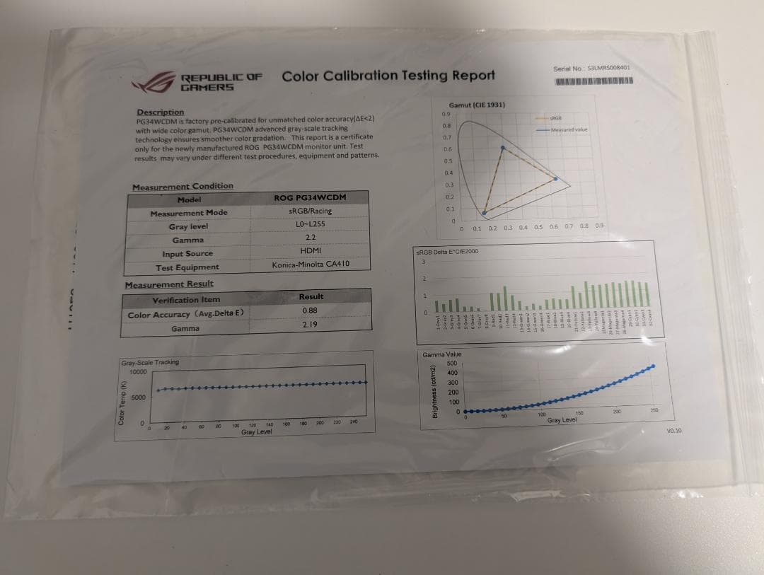 ASUS ROG Swift OLED ゲーミングモニター PG34WCDM