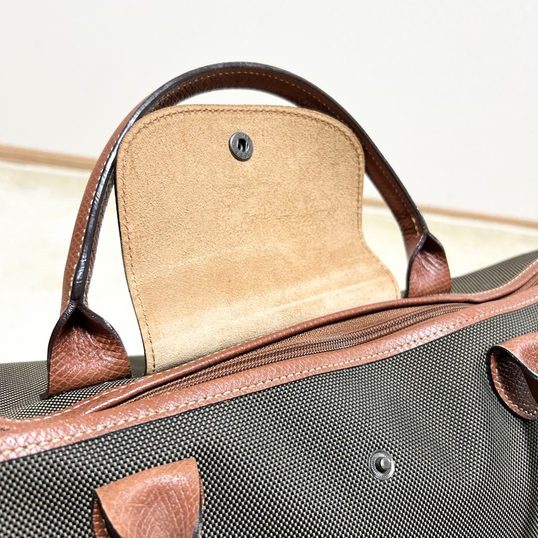 極美品　ロンシャン　ボストンバッグ　旅行用バッグ　ボックスフォード　大容量　現行