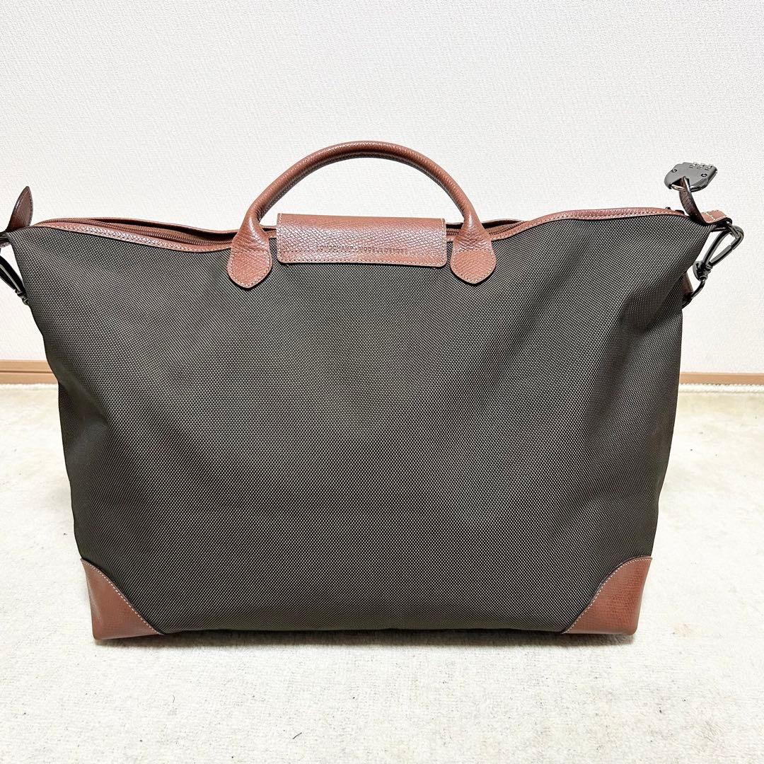 極美品　ロンシャン　ボストンバッグ　旅行用バッグ　ボックスフォード　大容量　現行