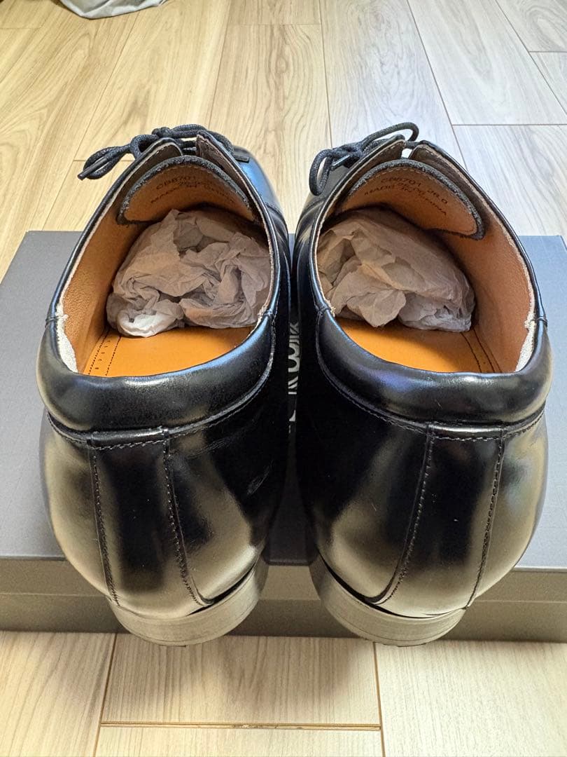 シークレットシューズ　内羽根ストレートチップ　ヒールアップ７cm