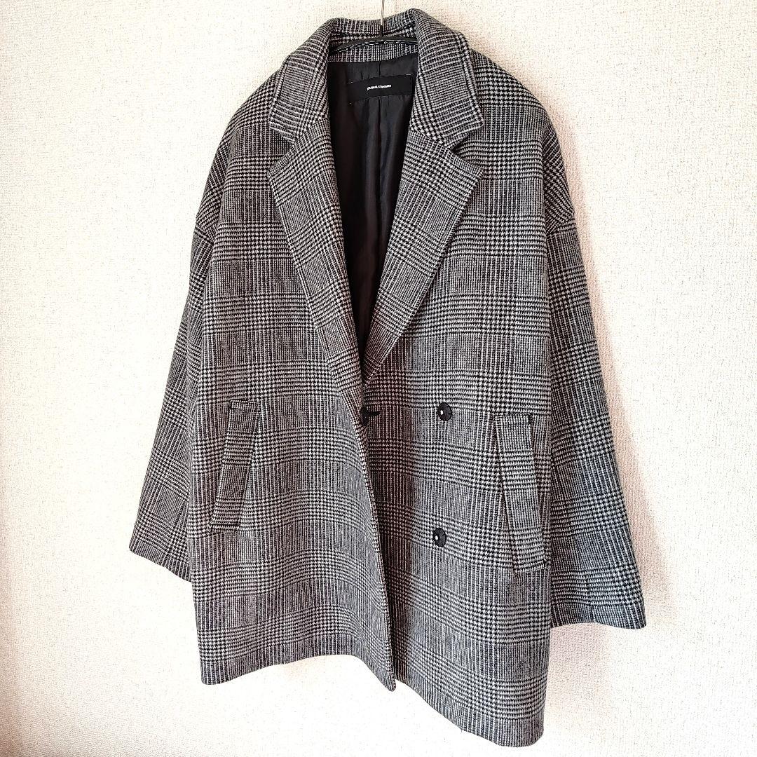 ジャーナルスタンダード　スーパー140ビーバーテーラーコート　グレンチェック36