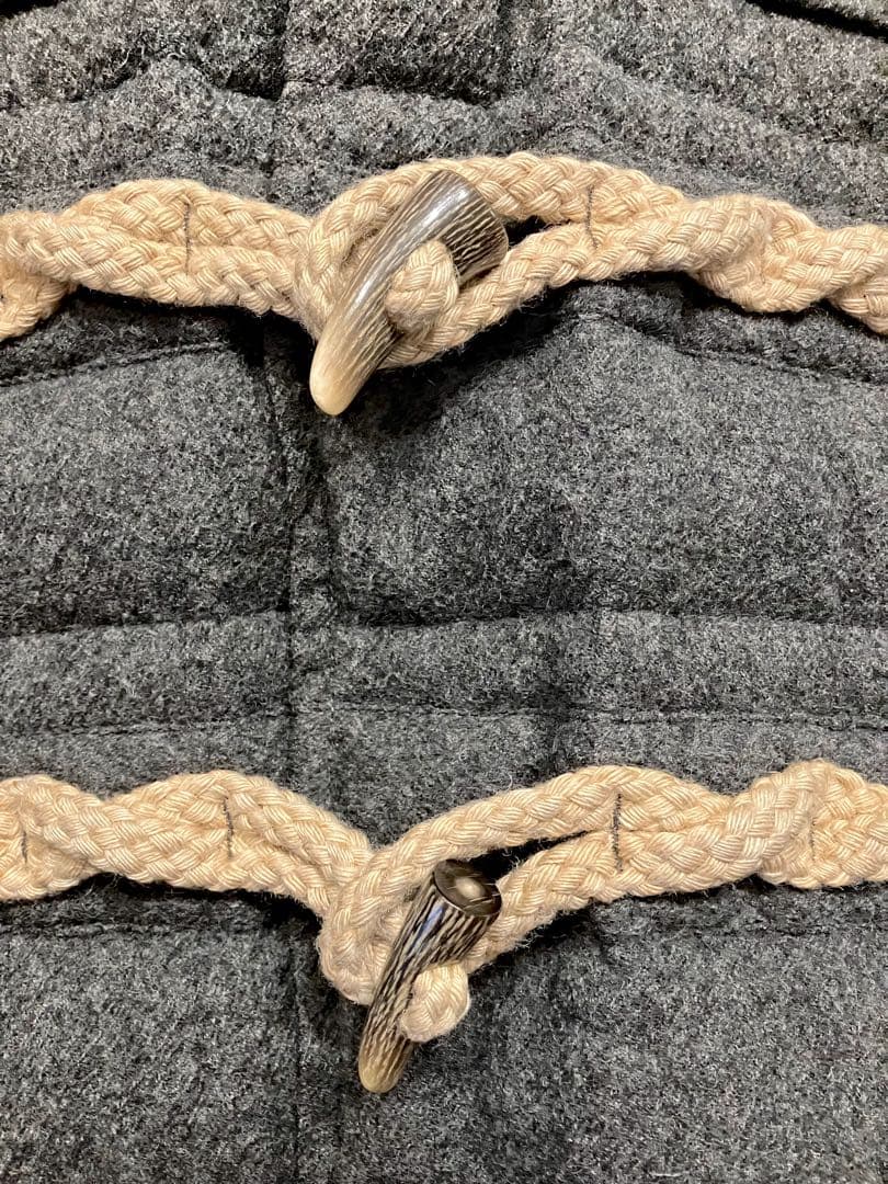 sacai ダッフルコート　ウール　グレー　トグル