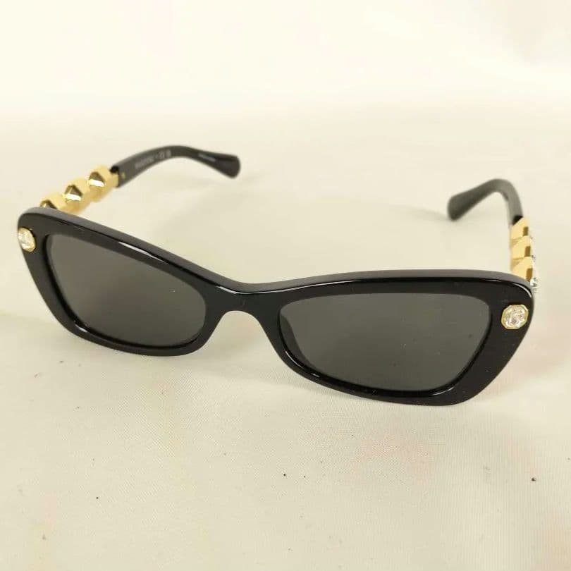 美品 SWAROVSKI クリスタル装飾サングラス ケース付 d30