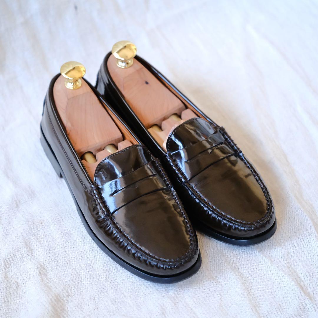 TOD’Sトッズ　パテントドライビングローファー　茶35