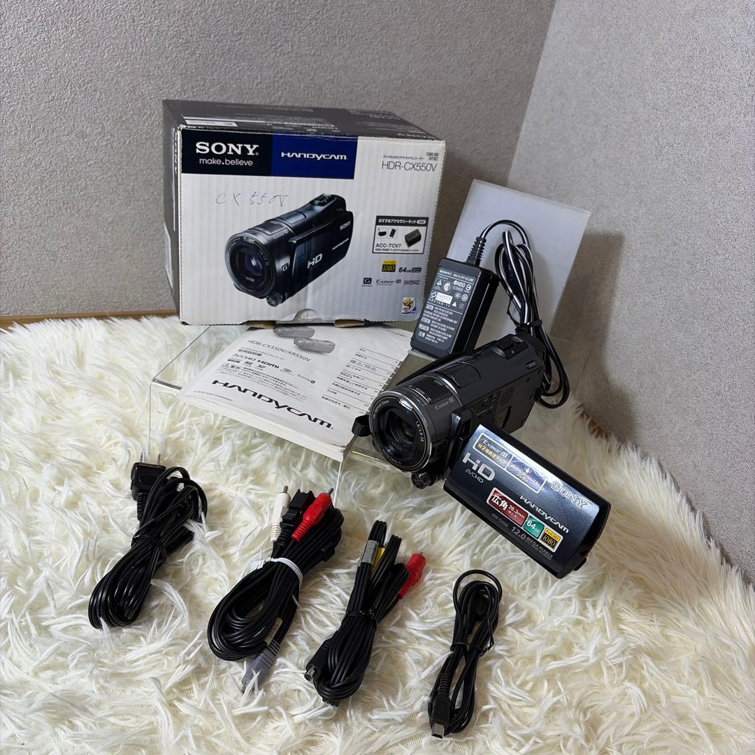【極美品】SONY HDR-CX550V ビデオカメラ 付属品多数