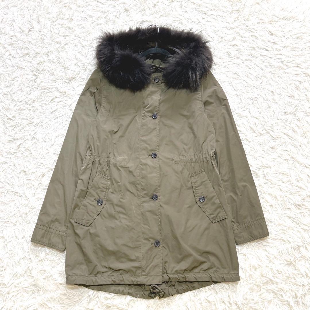 【美品 24AW】23区 マウンテンパーカー モッズコート ラクーン 38
