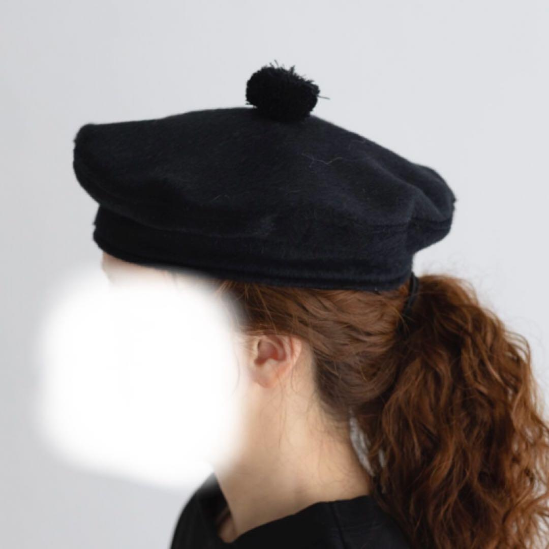 R&D.M.Co- オールドマンズテーラー アンゴラベレー帽 ブラック Mサイズ