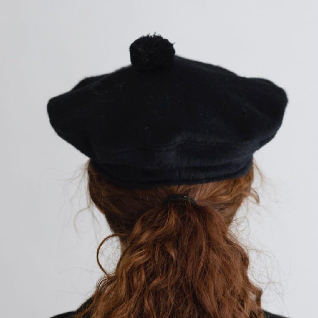 R&D.M.Co- オールドマンズテーラー アンゴラベレー帽 ブラック Mサイズ