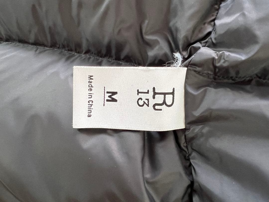 R13 ロングダウンコート　黒　リバーシブル　極暖