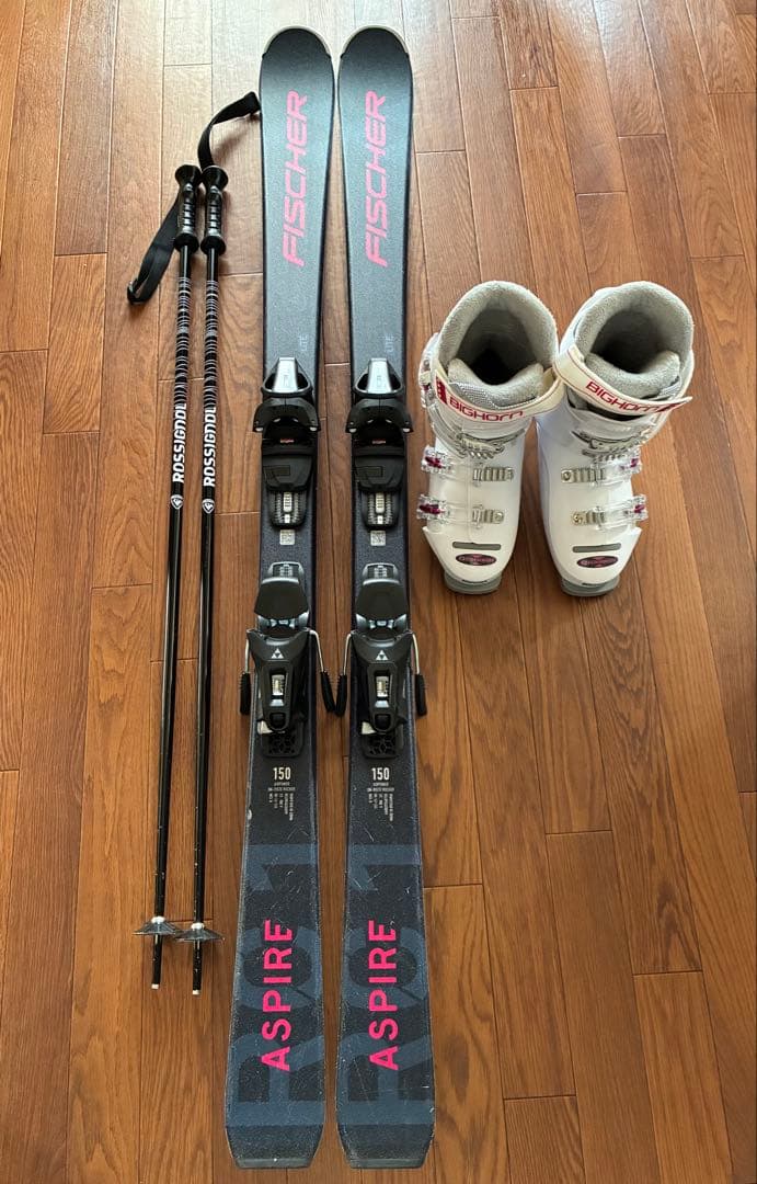 ★FISCHERなど スキーセット★スキー板 150cm★数回使用★