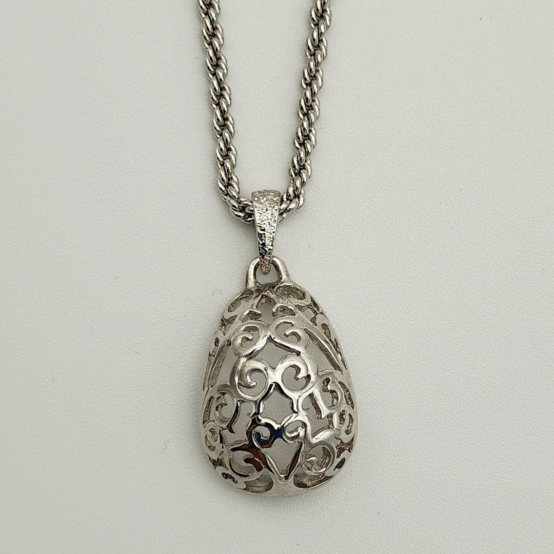 美品 Yves Saint Laurent ネックレス アラベスク シルバー.