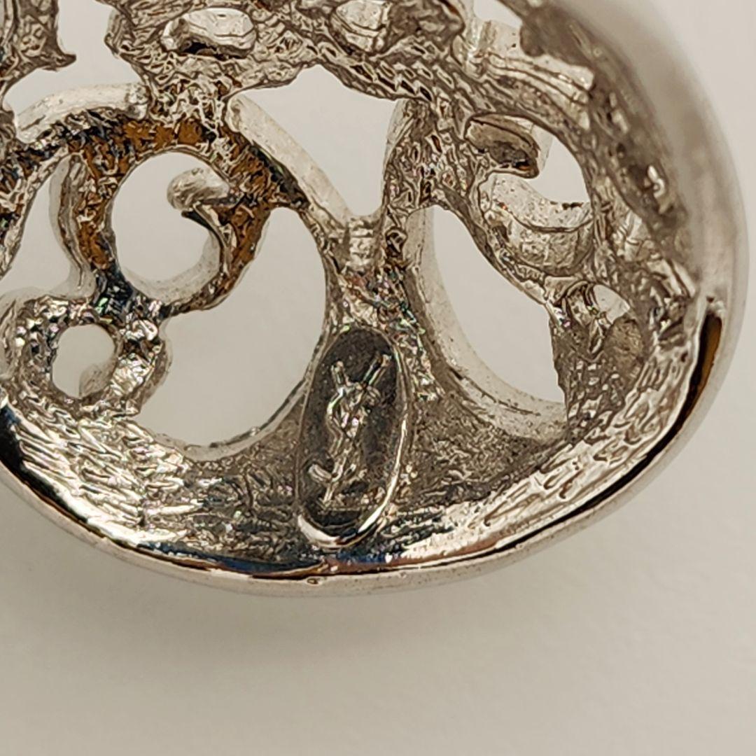 美品 Yves Saint Laurent ネックレス アラベスク シルバー.