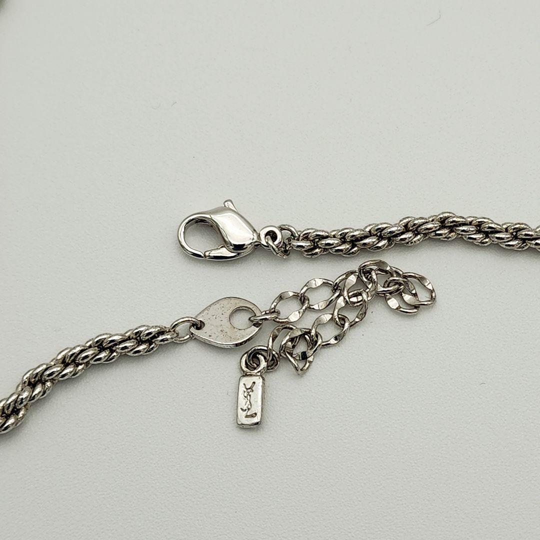 美品 Yves Saint Laurent ネックレス アラベスク シルバー.