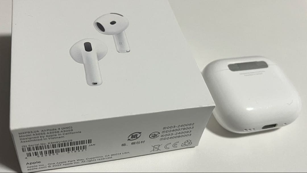 Apple AirPods4 アクティブノイズキャンセリング有り