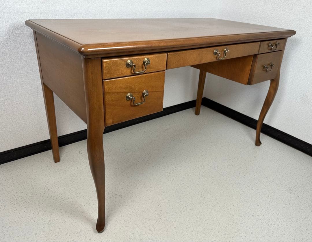 クラシック ヨーロッパ アンティーク 猫脚 事務机 学習デスク 書斎机 ※i1※