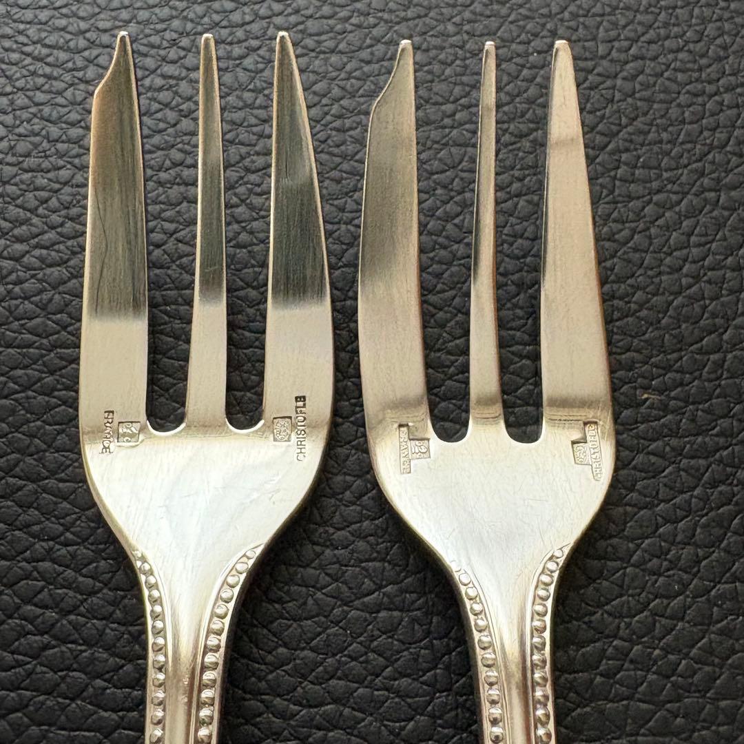 クリストフル　パール　ケーキフォーク8点