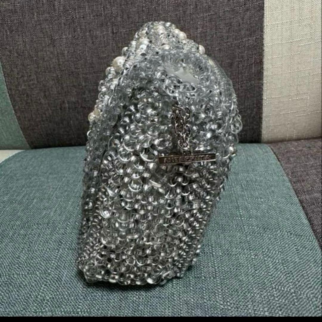 【未使用】アンテプリマ ペルラ グリッター ショルダー ミディアム シルバー