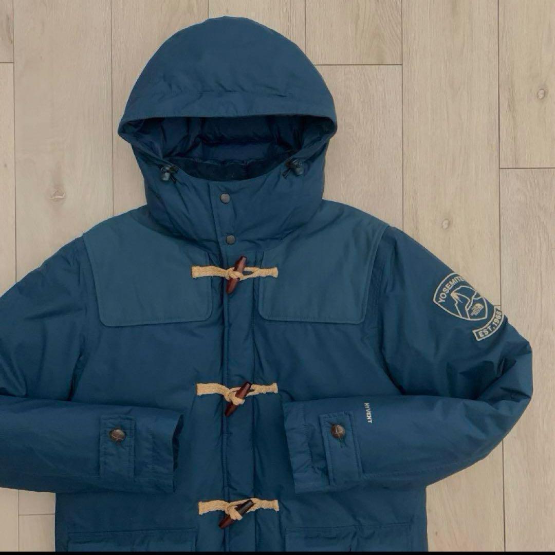 Ｌノースフェイスネイビー紺ダッフルグースダウンジャケットパーカー