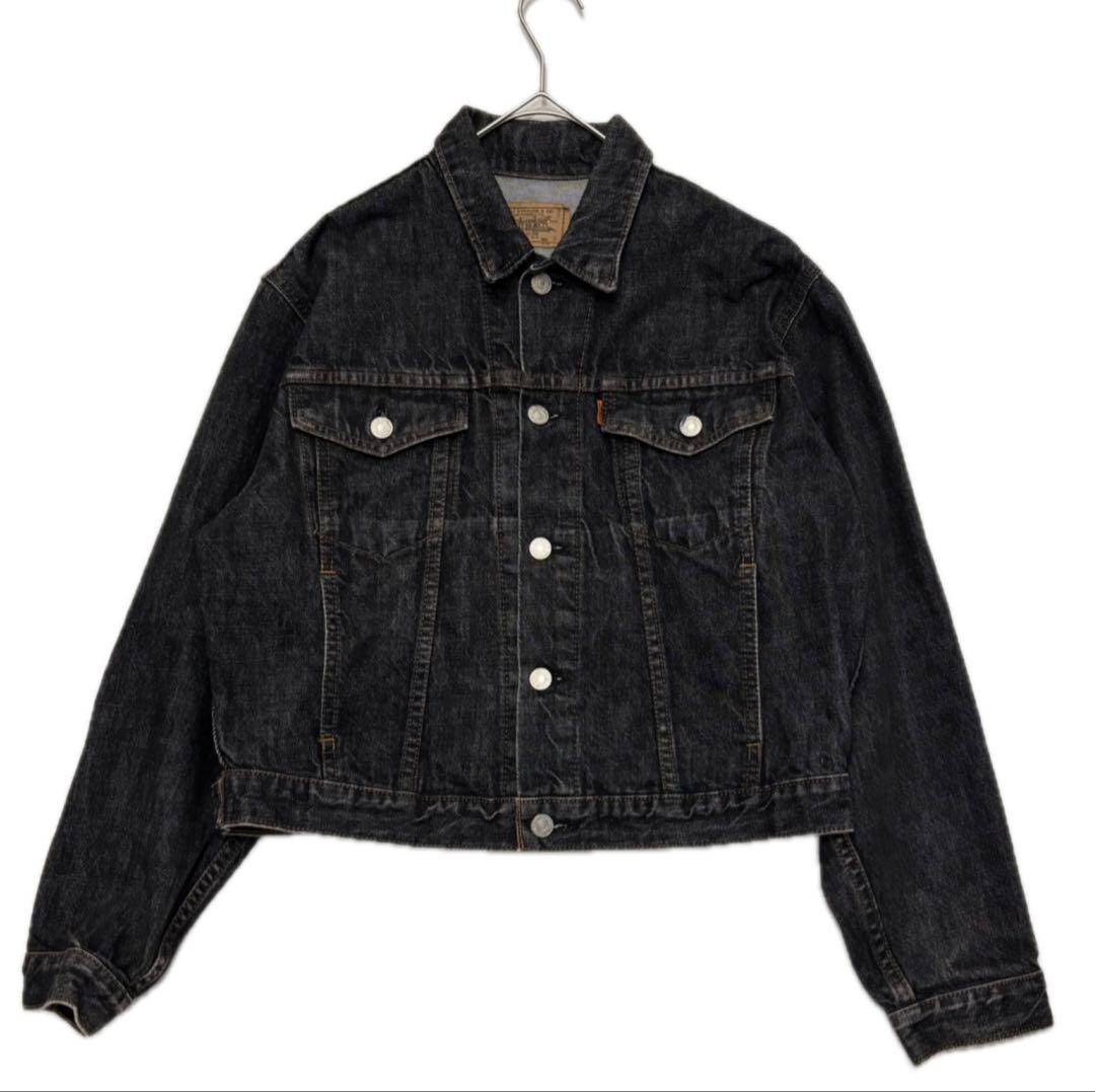 levi's 美品 80s オレンジタブ 先染め ブラック デニム ジャケット