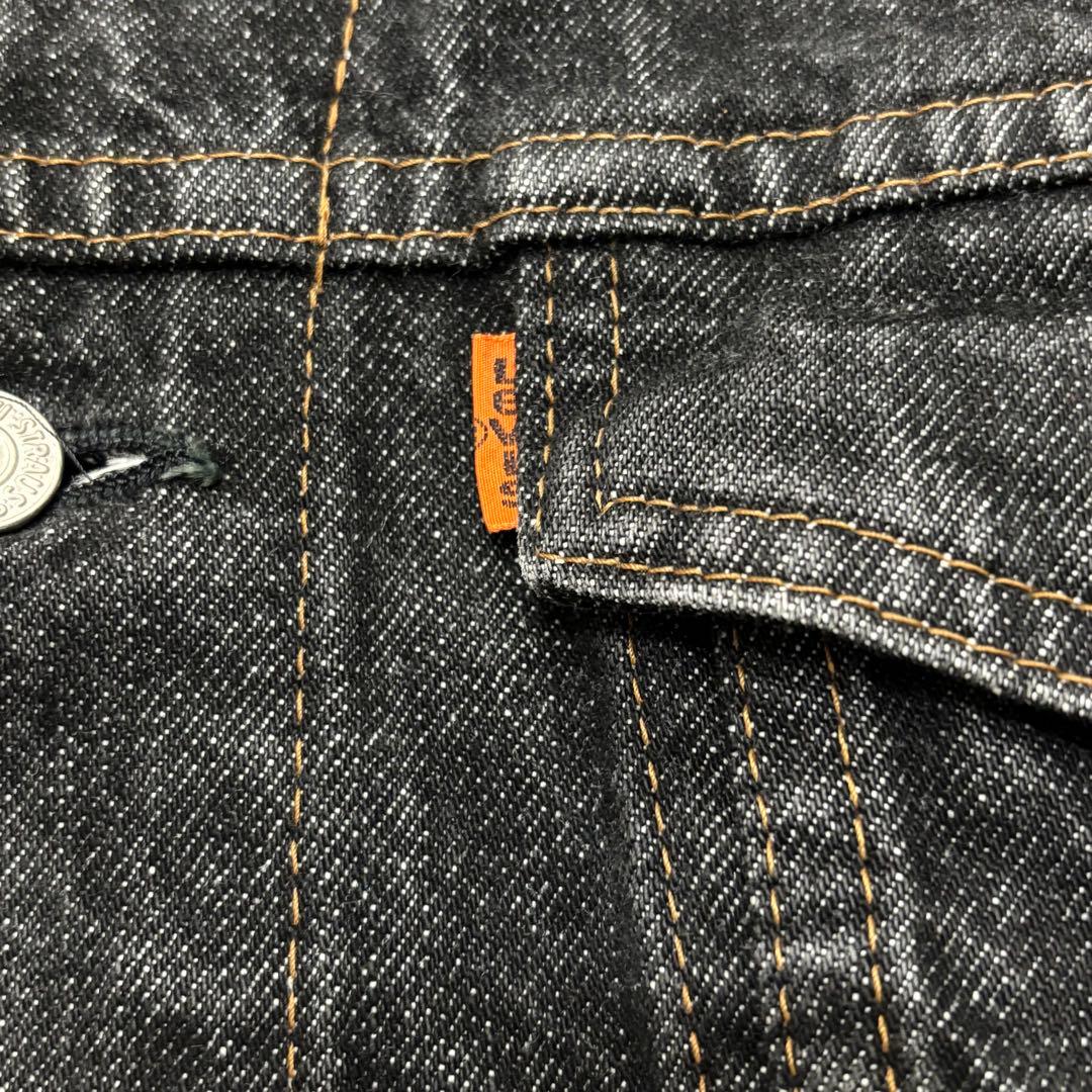 levi's 美品 80s オレンジタブ 先染め ブラック デニム ジャケット